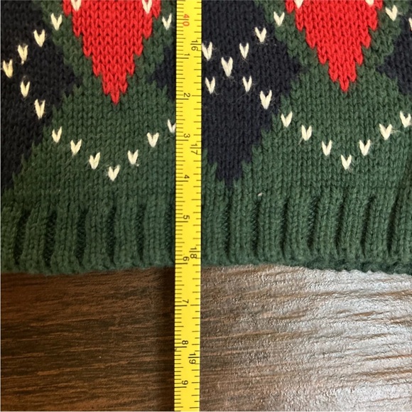 Strasburg Boys Argyle Red Green Holiday Sweater Vest 5 6 7 - Picture 4 of 4